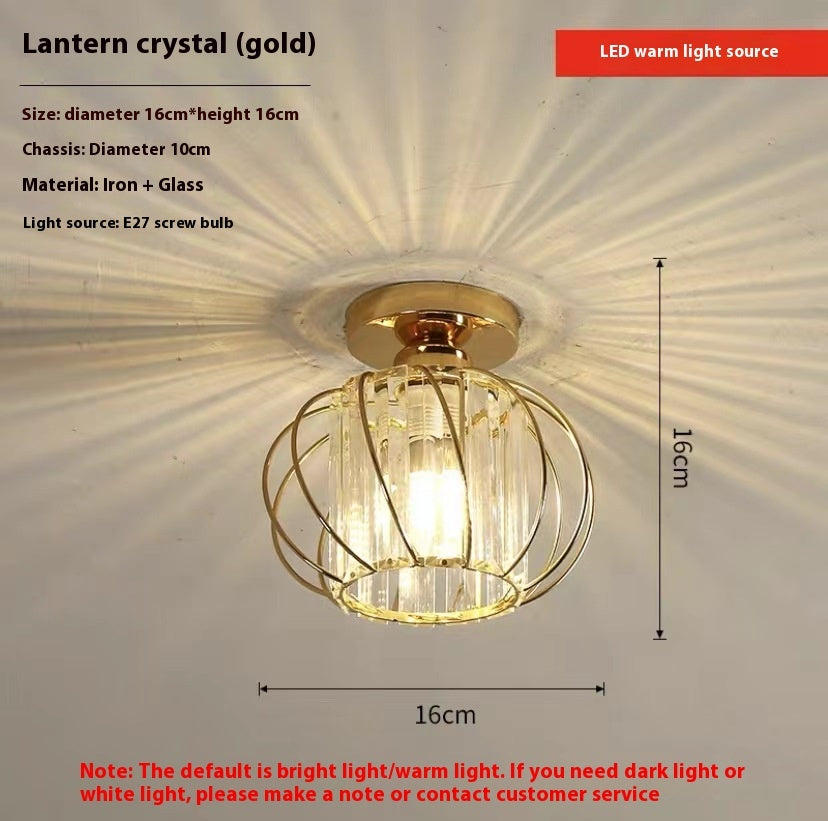 Nordic Corridor Hallway Balcony Modern Minimalist Creative Household Light Luxury Ceiling Lamp