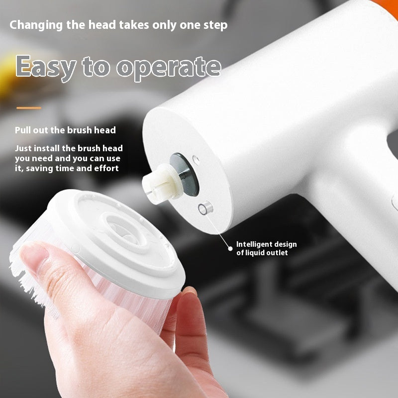 Multi-Function Wireless Electric Cleaning Brush with Multiple Brush Heads