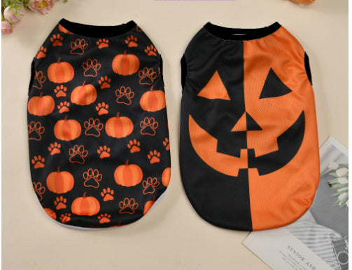 Halloween Pet Clothes – Dog and Cat Outfit for Spring, Summer, and Autumn Wear