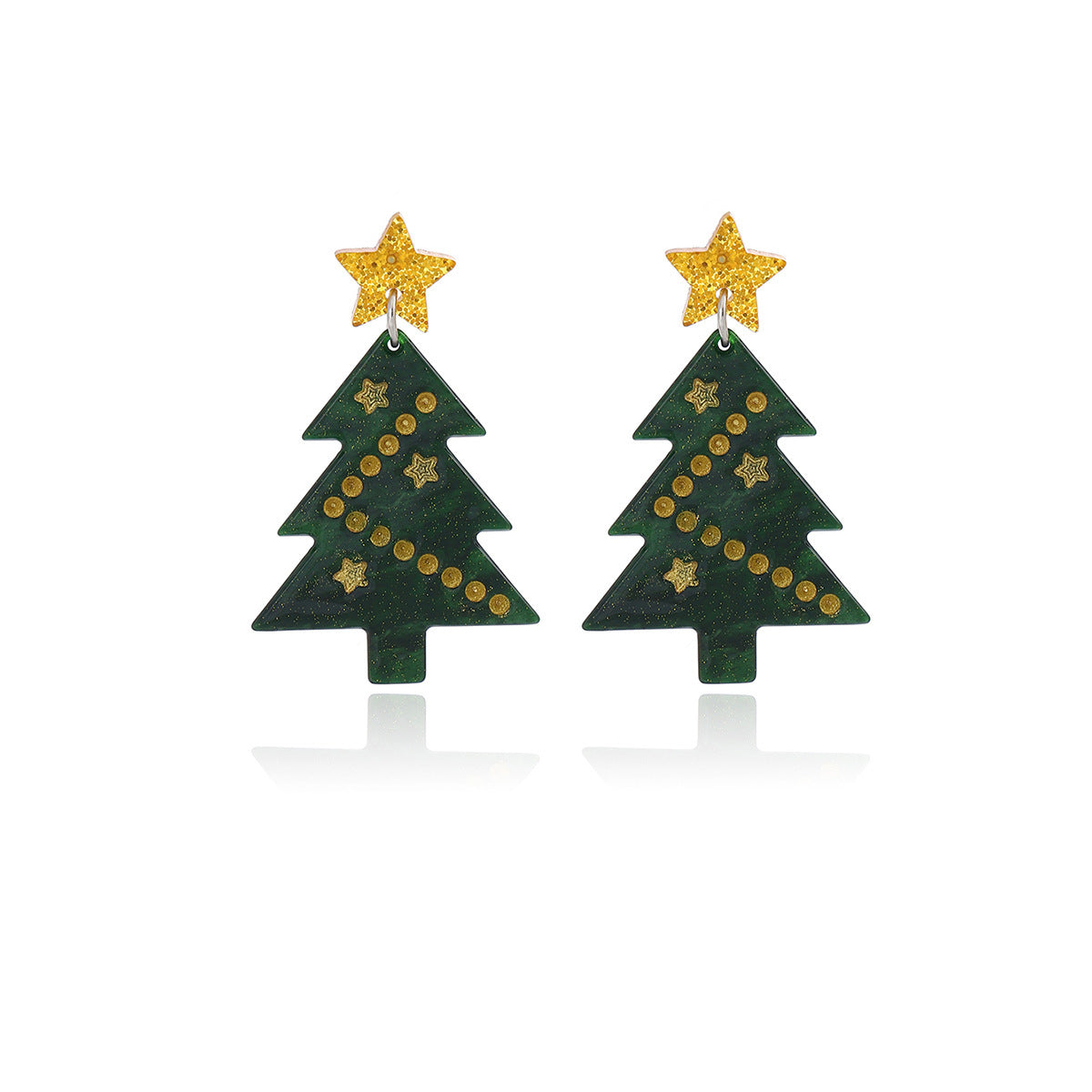 1pair Christmas Earrings Fashion Alpaca Dinosaur Cactus Gingerbread Acrylic Earrings Holiday Party Jewelry