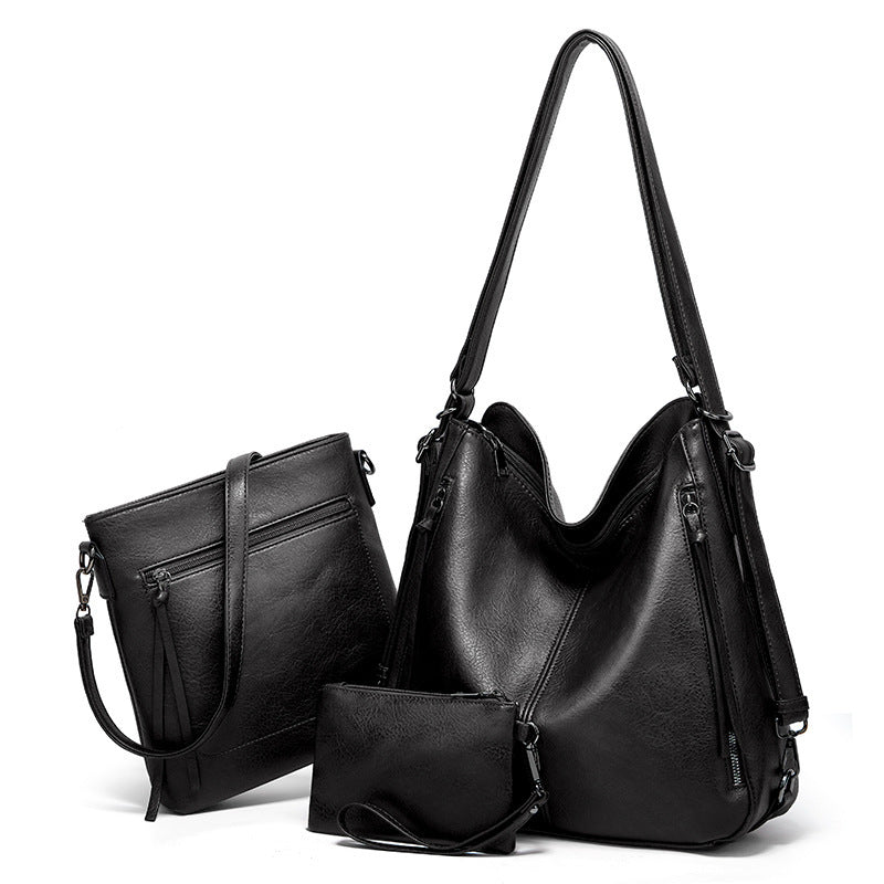 Women’s 3-Piece Shoulder Bag Set – Tote, Crossbody & Backpack