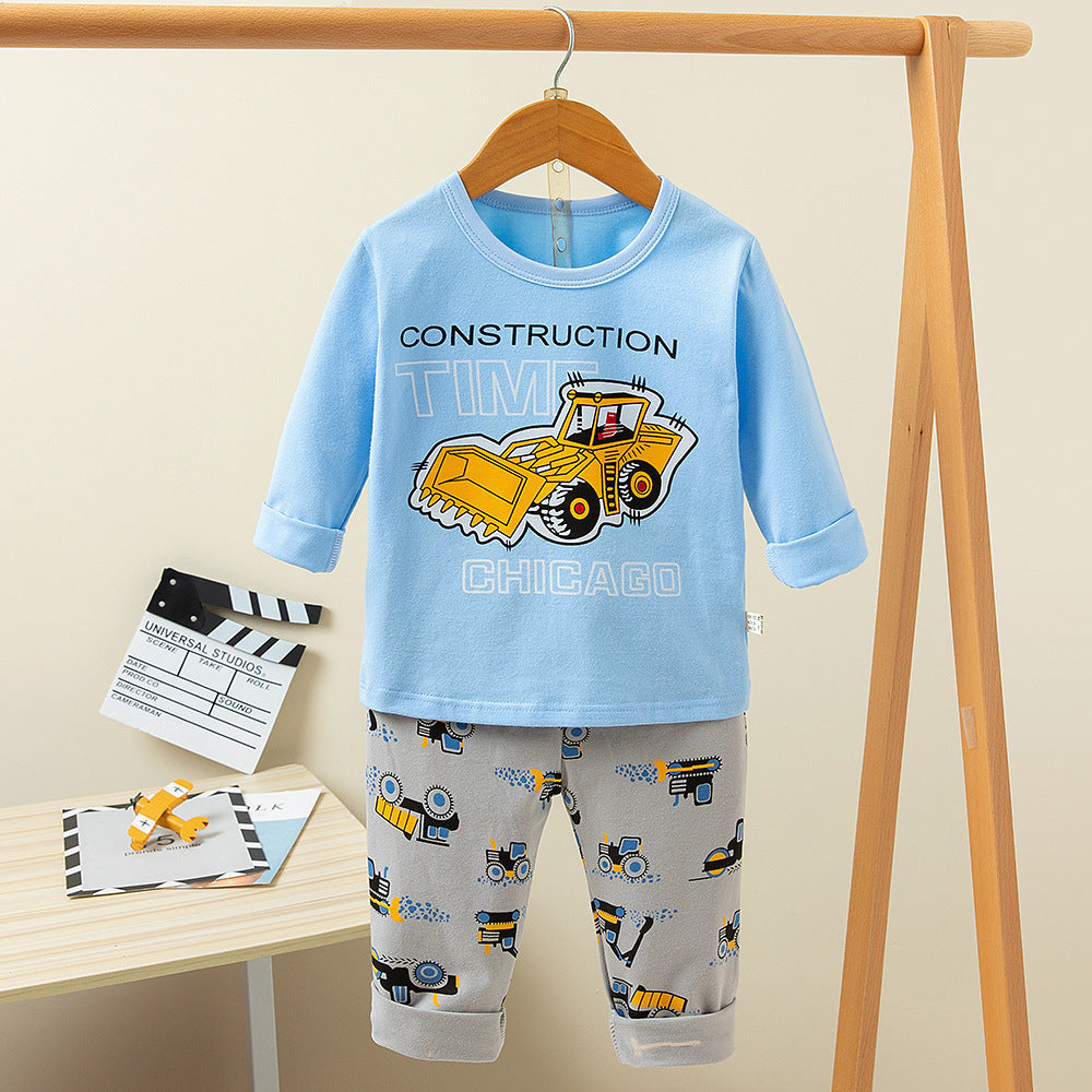 Printed Cute Cartoon Casual Children's Clothing Home Service Suit