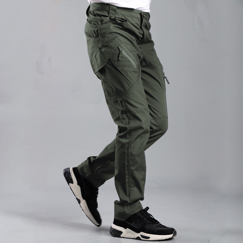 Men’s Outdoor Military Cargo Pants – Loose Multi-Pocket Overalls Trousers