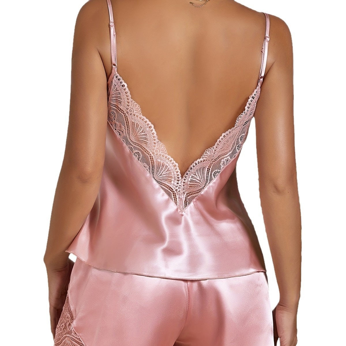 Women's Plus Size Ice Silk Short Strap Shorts Thin Pajamas Suit