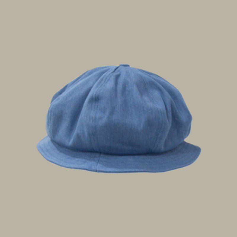 Designer Large Dome Cotton Bucket Hat in Japanese Lazy Style for Women