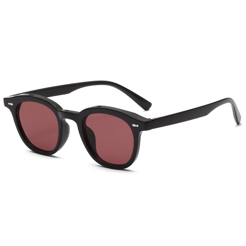 Retro Beige Nail-Detail Fashion Sunglasses