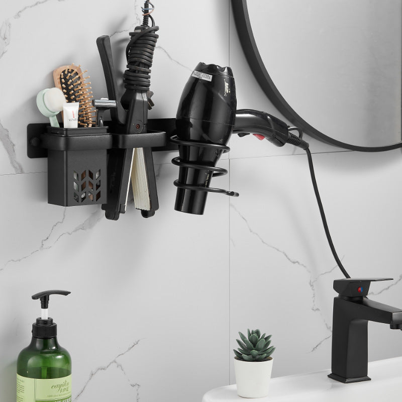 Bathroom Hair Dryer Holder – Wall-Mounted Storage Bracket, No-Drill
