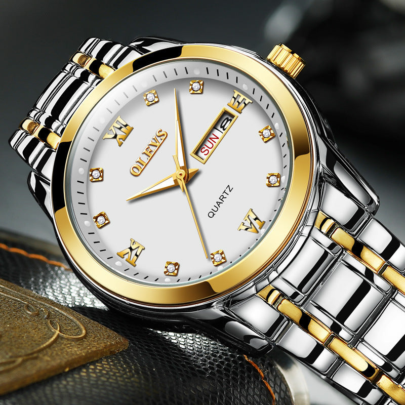Trendy Brand Quartz Watch Luminous Waterproof Men's Watch