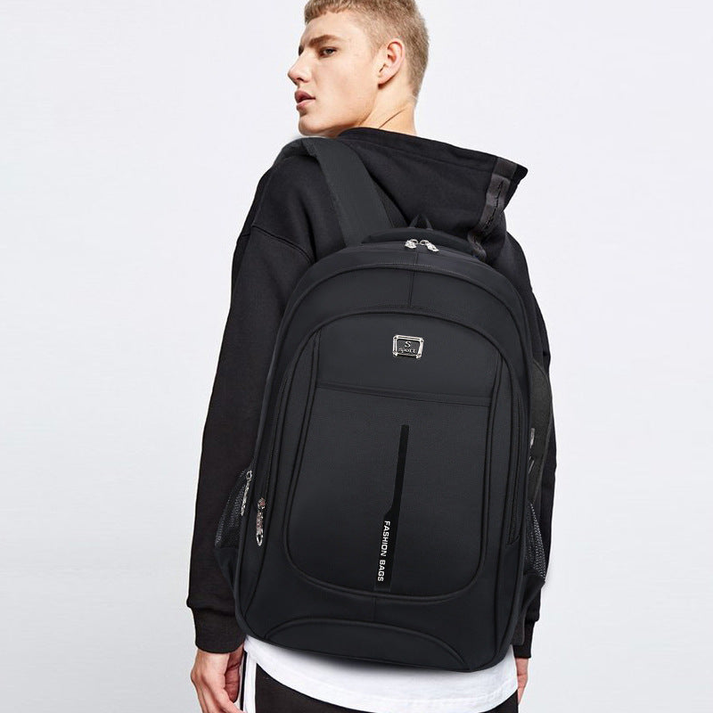Unisex Oxford Cloth Travel Backpack Solid Color 19in