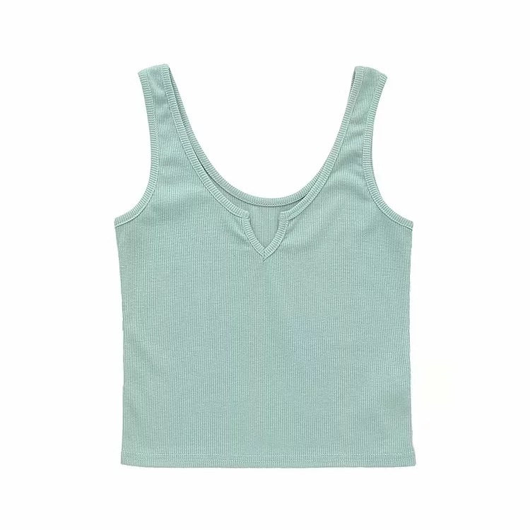 Basic All-matching Outdoor Vest Summer Ins Style American Retro Girl's Age-reducing Scheming Crop-top Spaghetti-strap Top