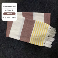 Large Wide Stripe Brown