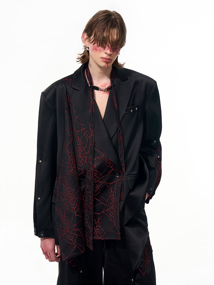 Original Fake Two-piece Structural Stitching Suit