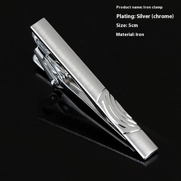 Men's Silver Short Tie Clip