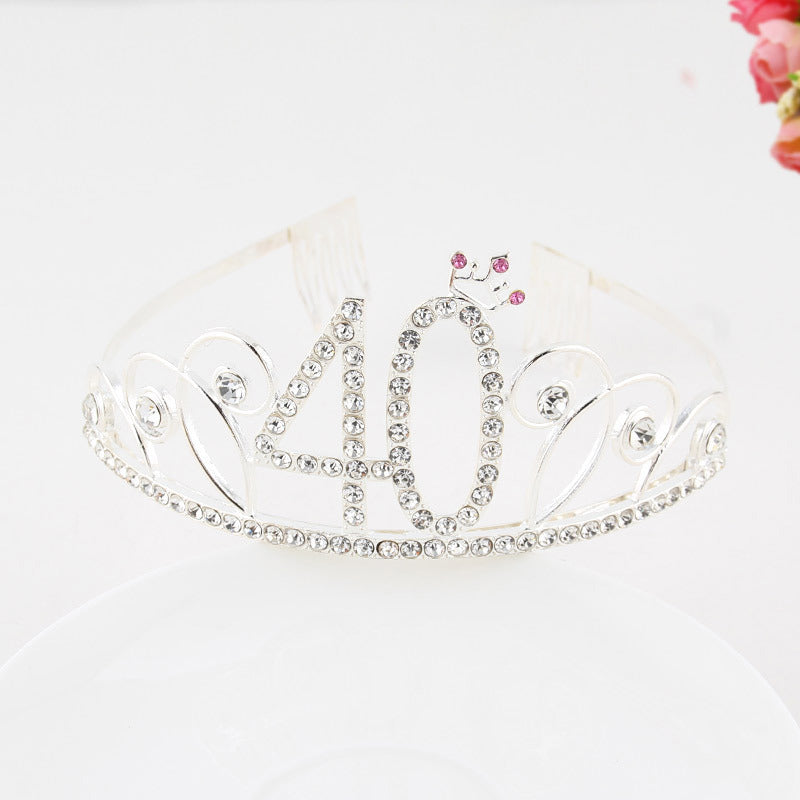 Creative Diamond Alphabet Headdress Birthday Hair Accessories