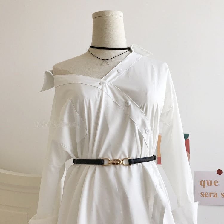 Women's Double Buckle Dress Belt