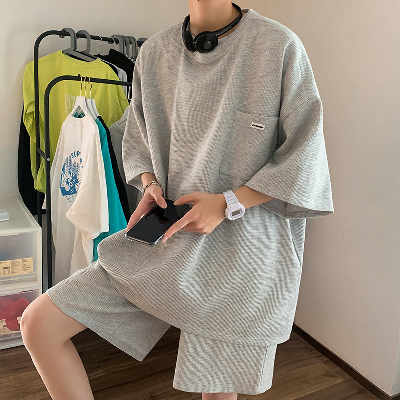 Summer Casual Sports Short-sleeved Shorts Two-piece Set