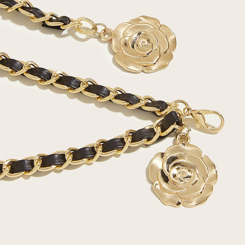 Women's Classic Waist Chain Belt for Dresses, Skirts, and Pants