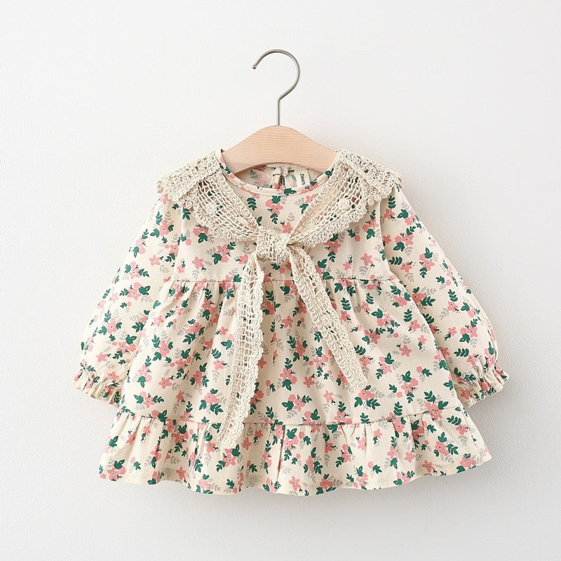 Spring And Autumn New Long Sleeve Girl's Dress