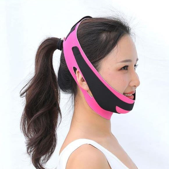 Rose Red Face Slimmer Mask – Thin & Comfortable Bandage for Facial Contouring