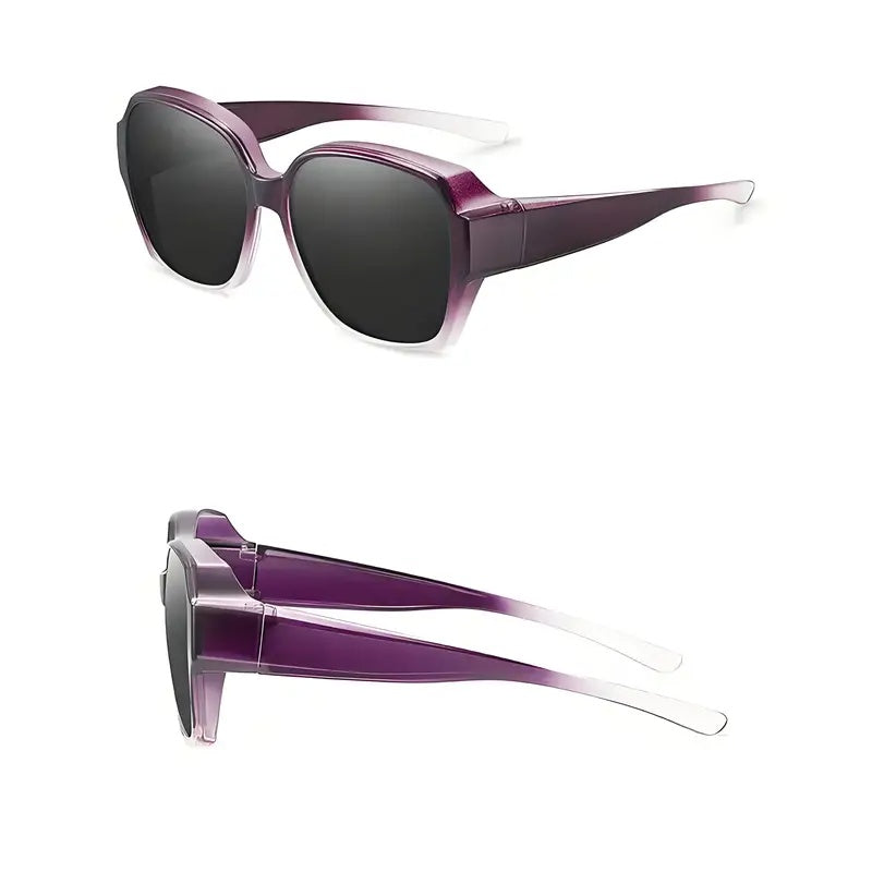 Unisex Dual-Use Clip-On Rectangular Glasses