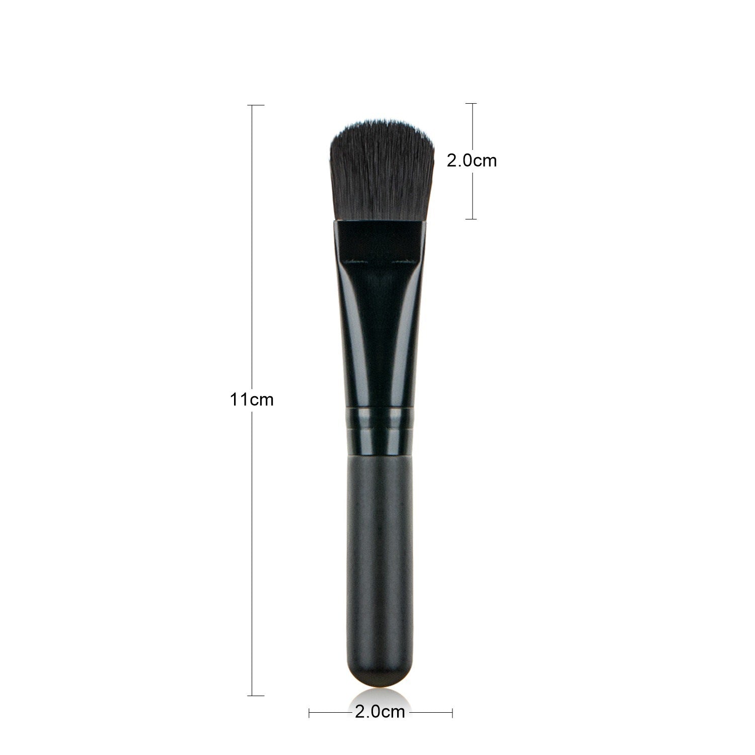 Short-Handle Wooden Makeup Brush with Soft Artificial Fiber Bristles