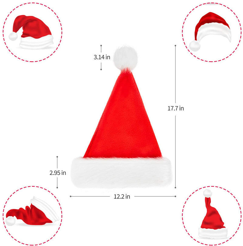 Plush And Lined Christmas Hat Christmas Hat