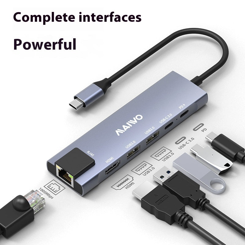 KH06RH1 Steam Deck 6-in-1 Docking Station – 4K HDMI, Gigabit Ethernet, 3×USB 3.0, USB-C PD, Stand