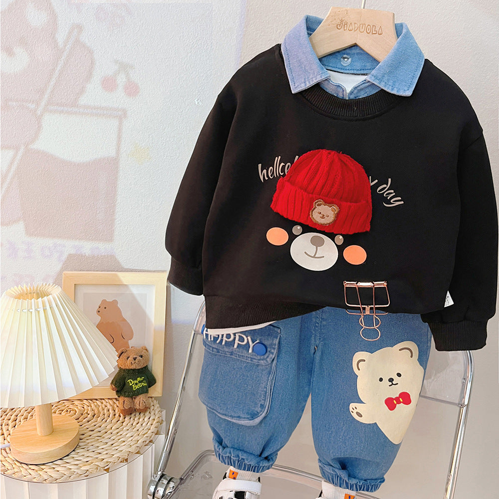 Kids Cotton Split Suit Two Piece Baby Boys Regular Fit