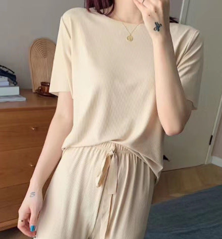 Women's Summer Pajamas Casual Loungewear Two-piece Set