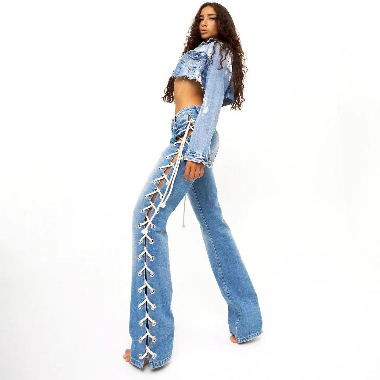 Women’s Wide-Leg Pants – High-Waist Casual Fashion Trousers with Pockets
