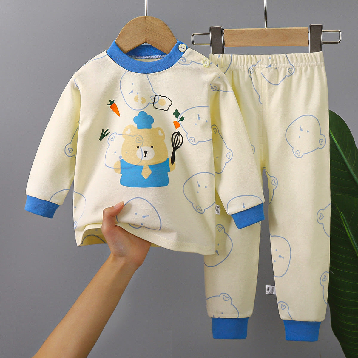 Unisex Kids Casual Two Piece Cotton Rainbow Set Relaxed Fit