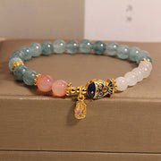 Blue Water Emerald Crystal Goldfish Bracelet For Women
