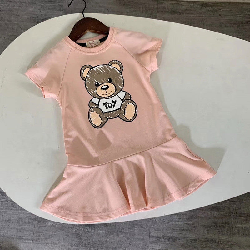 Children's Short Sleeve Princess Dress Half Sleeve Comfortable Dress