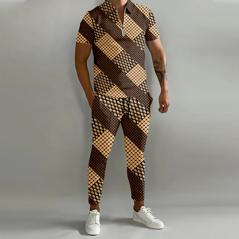 Men's Short Sleeved Pants Casual Set