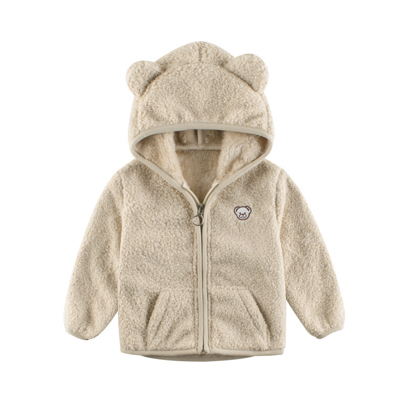 Korean Children's Coat Plus Cashmere Sweater Baby Clothes