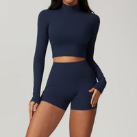 Long Sleeve Shorts Blue
