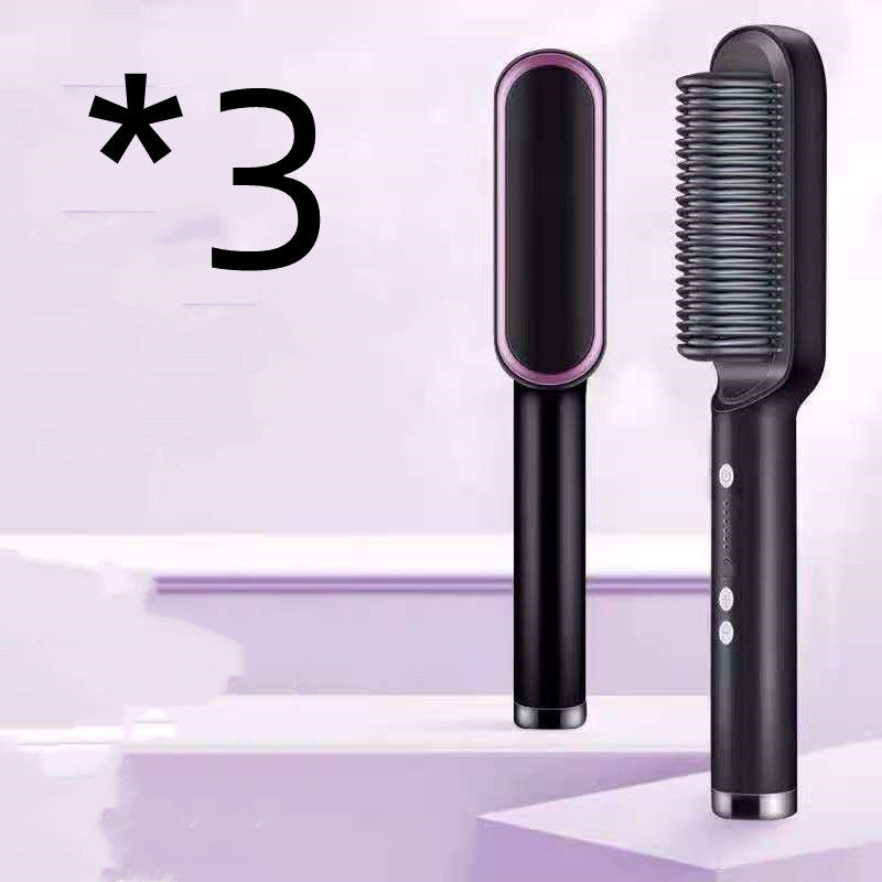 2-in-1 Hair Straightener & Hot Comb – Dual-Purpose Negative Ion Electric Curling Brush