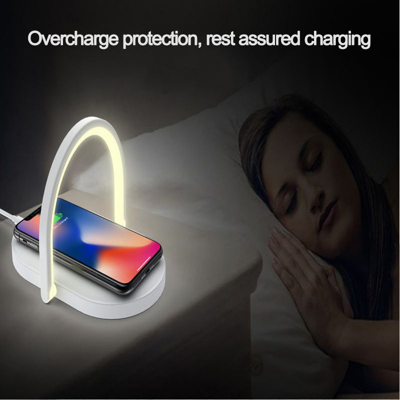 3-in-1 Foldable Wireless Charger & Night Light, 15W Qi Charging Station for iPhone, Apple Watch & AirPods