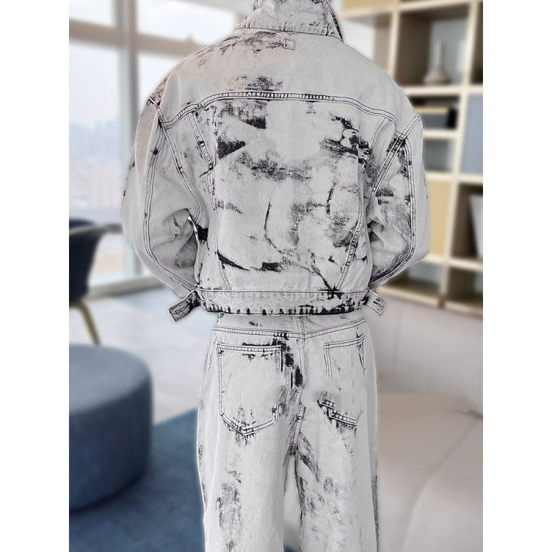 American Retro Tie-dye High Street Leisure Suit