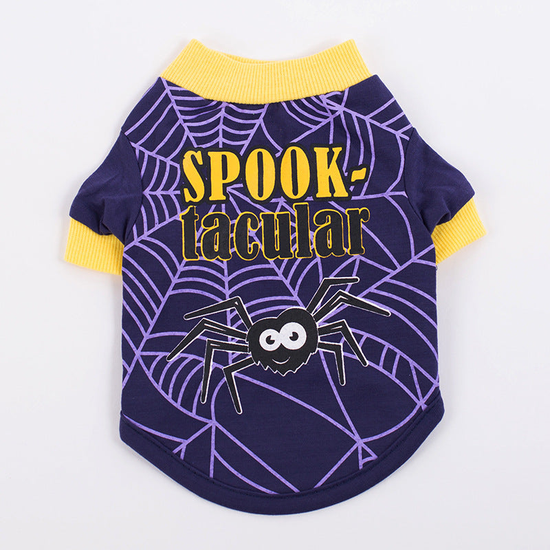 Cartoon Print Spring/Summer Dog T-Shirt – Teddy/Bichon Pet Costume