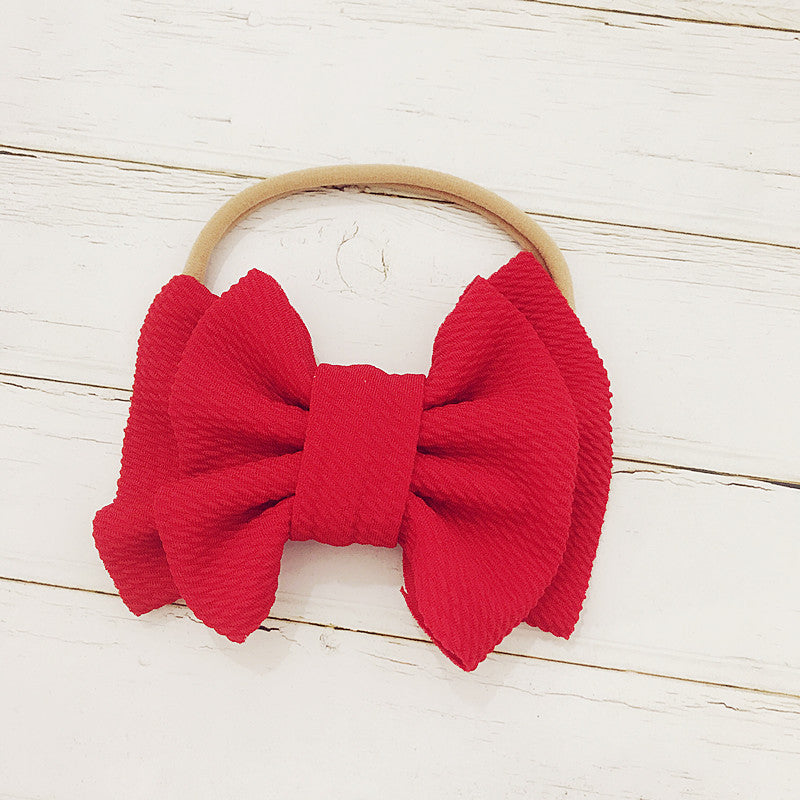 Children's Bow Hair Band Baby Double Layer