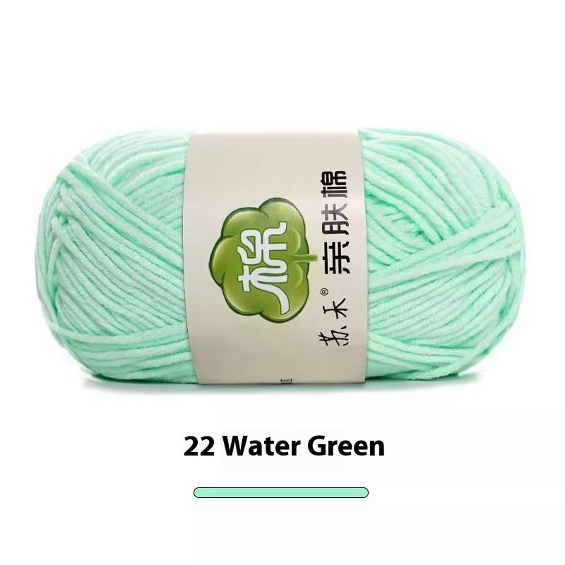 5-Strand Skin-Friendly Combed Milk Cotton Yarn – Hand Knitting Supplies