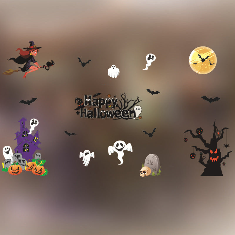 Halloween Decoration Kindergarten Stickers Glass Door