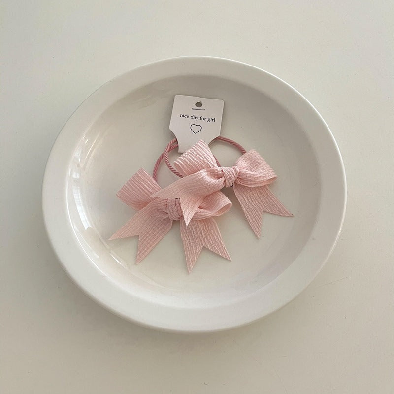 Candy Color Bow Ponytail Hair Rope Hair Accessories
