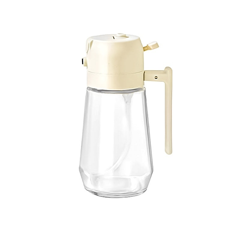470ML 2-in-1 Olive Oil Sprayer & Dispenser – Glass Bottle for Cooking, BBQ, Air Fryer