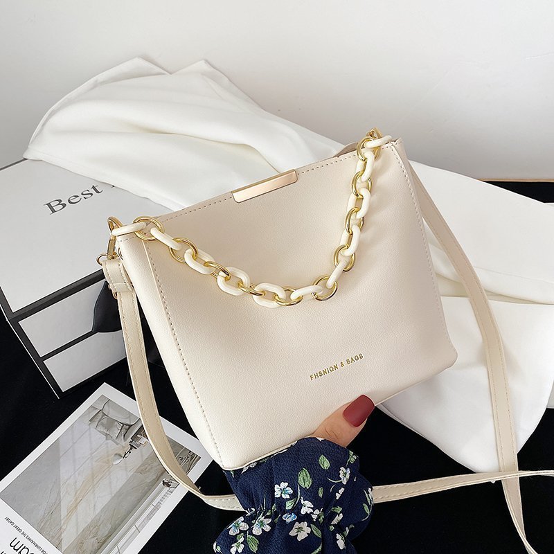 Bucket Bag With Chain Decoration