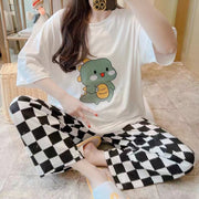 Pajamas Women's Round Neck Summer Short Sleeve Thin