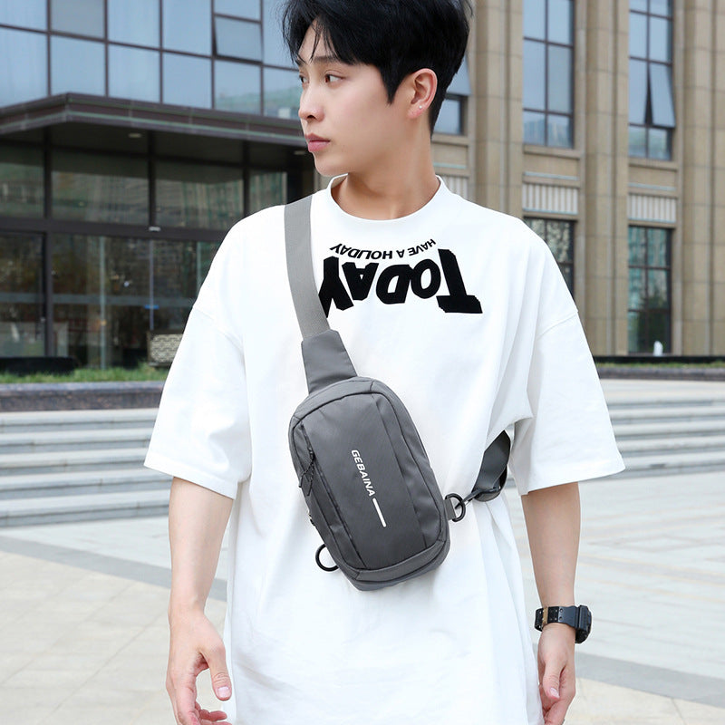 Mens Oxford Cloth Shoulder Bag Solid Color Pattern Leisure