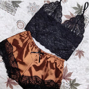 Women's Fashion Lace Pajama Set