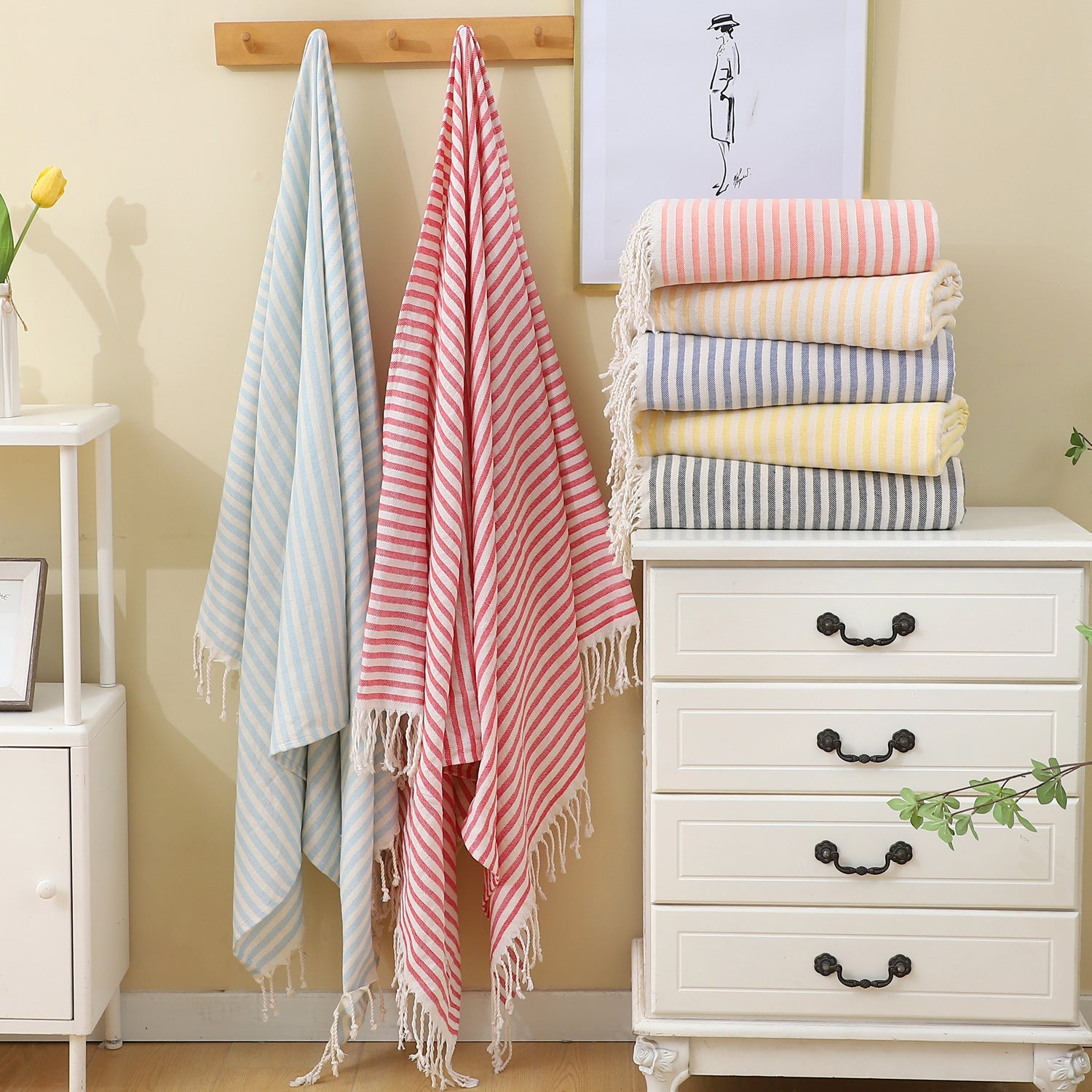 Blype Tassel Plus-sized Thick Absorbent Bath Towel